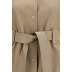 Max Mara Brown Wool Oves Aries Sleveless Jacket