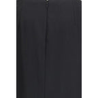 The Row Black Wool Long Skirt