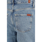 7FOR Blue Cotton Bermuda Shorts