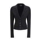 Dolce & Gabbana Black Fleece Wool Jacket