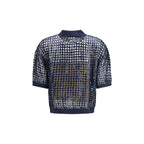 Brunello Cucinelli Blue Silk Polo Shirt