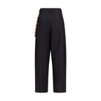 Darkpark Black Cotton Casual Pants
