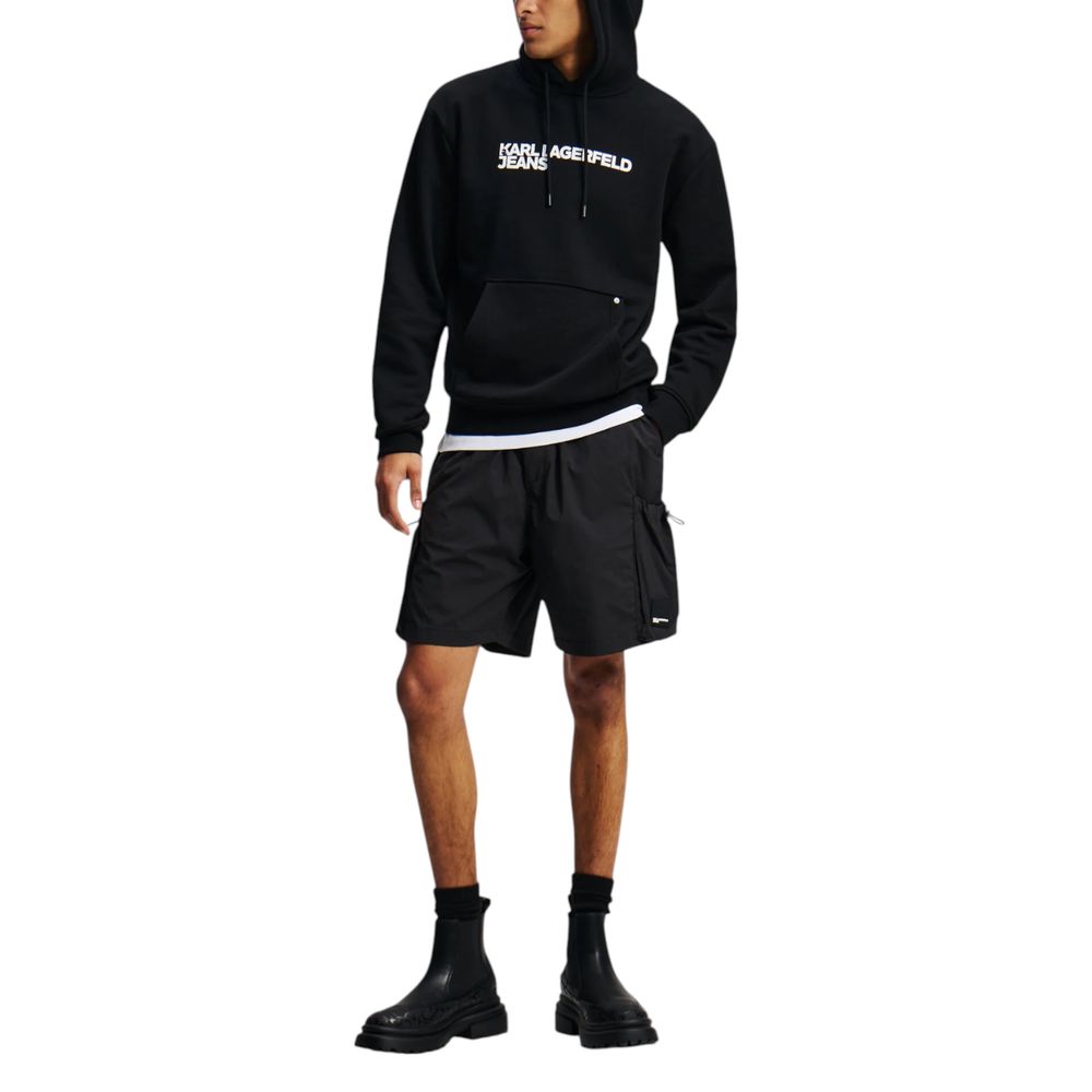 Karl Lagerfeld Black Cotton Hoodie
