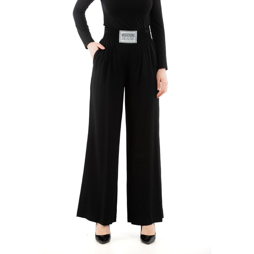 Moschino Black Marabou Casual Pants