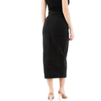 Moschino Black Cotton Midi Skirt
