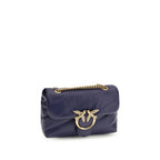 PINKO Purple Calf Leather Bos Taurus Shoulder Bag