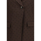 Ganni Brown Recycled Polyester Blazer