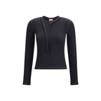 Diesel Black Cotton Long Sleeve T-Shirt
