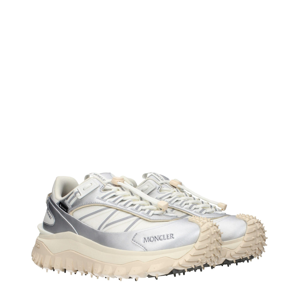 Moncler Gray Fabric Athletic Sneakers