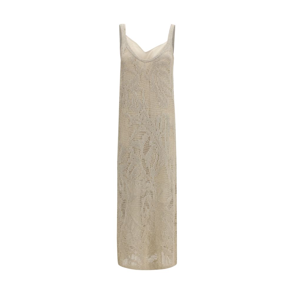 Brunello Cucinelli Beige Linen Casual Dress