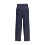 Brunello Cucinelli Blue Viscose Casual Pants