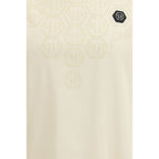 Philipp Plein Beige Cotton T-Shirt