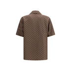 Gucci Brown Linen Shortsleeve Shirt