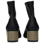 Casadei Black Leather Ankle Boots