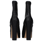 Casadei Black Leather Ankle Boots