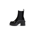 Armani Exchange Black Polyester Ankle Boots