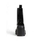 Armani Exchange Black Polyester Ankle Boots