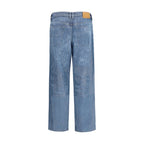 Diesel Blue Cotton Straight-Leg Jeans