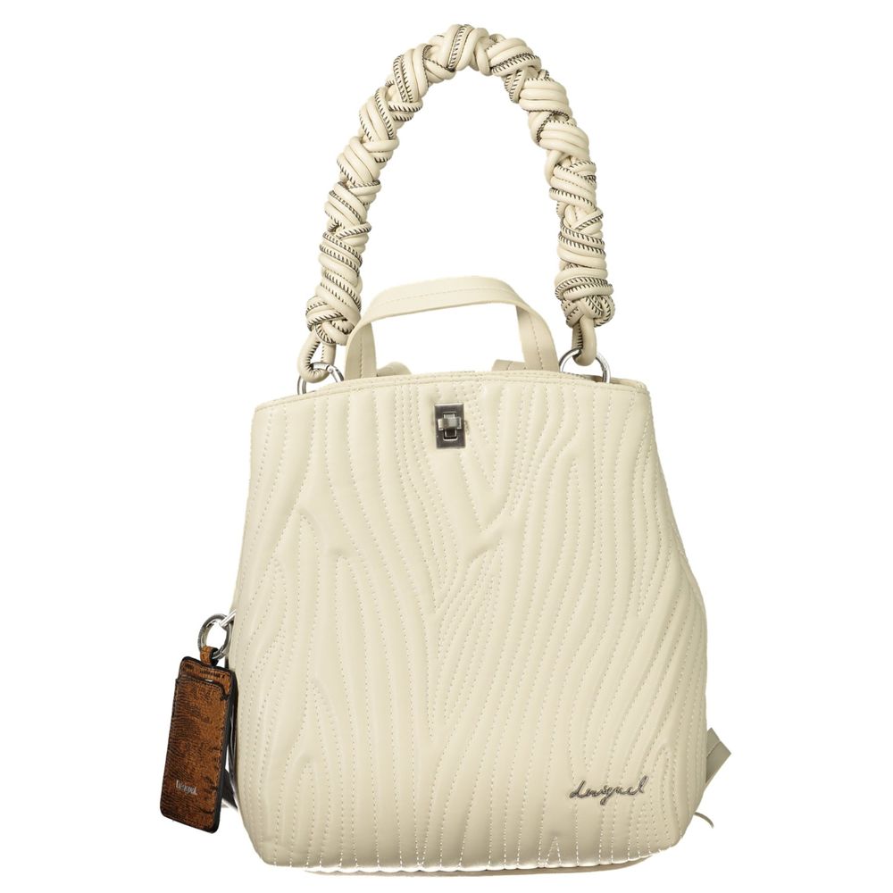 Desigual White Polyurethane Women Backpack