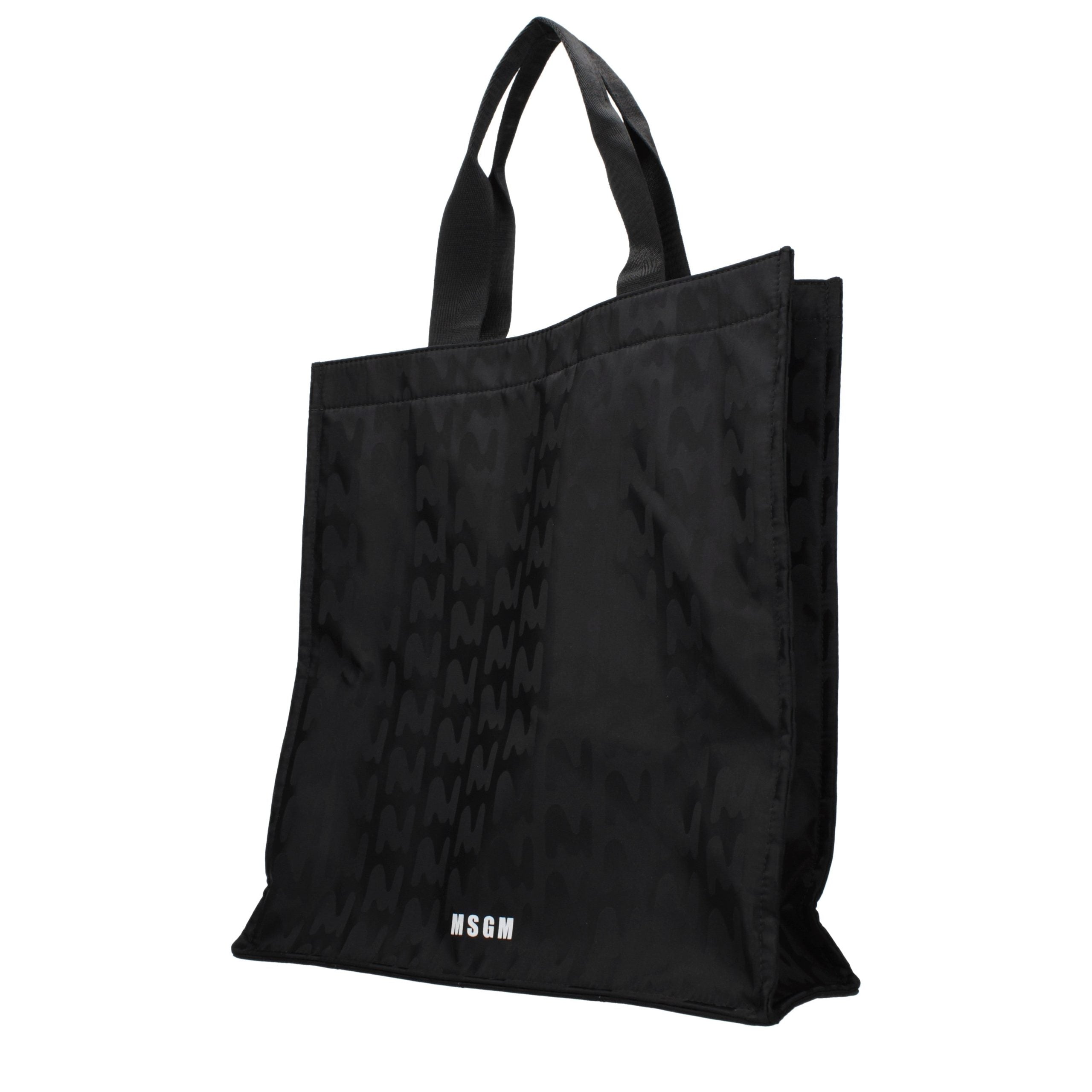 MSGM Black Fabric Handbag