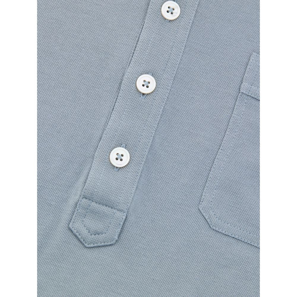 Tom Ford Blue Cotton Polo Shirt