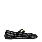 Prada Black Leather Ballet Flats