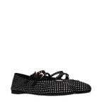 Prada Black Leather Ballet Flats
