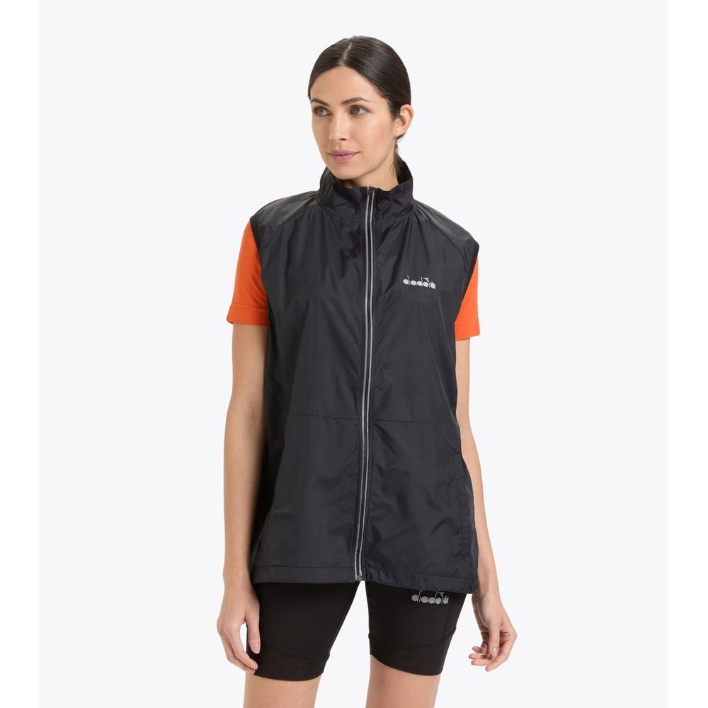 Diadora Black Polyamide Waistcoat