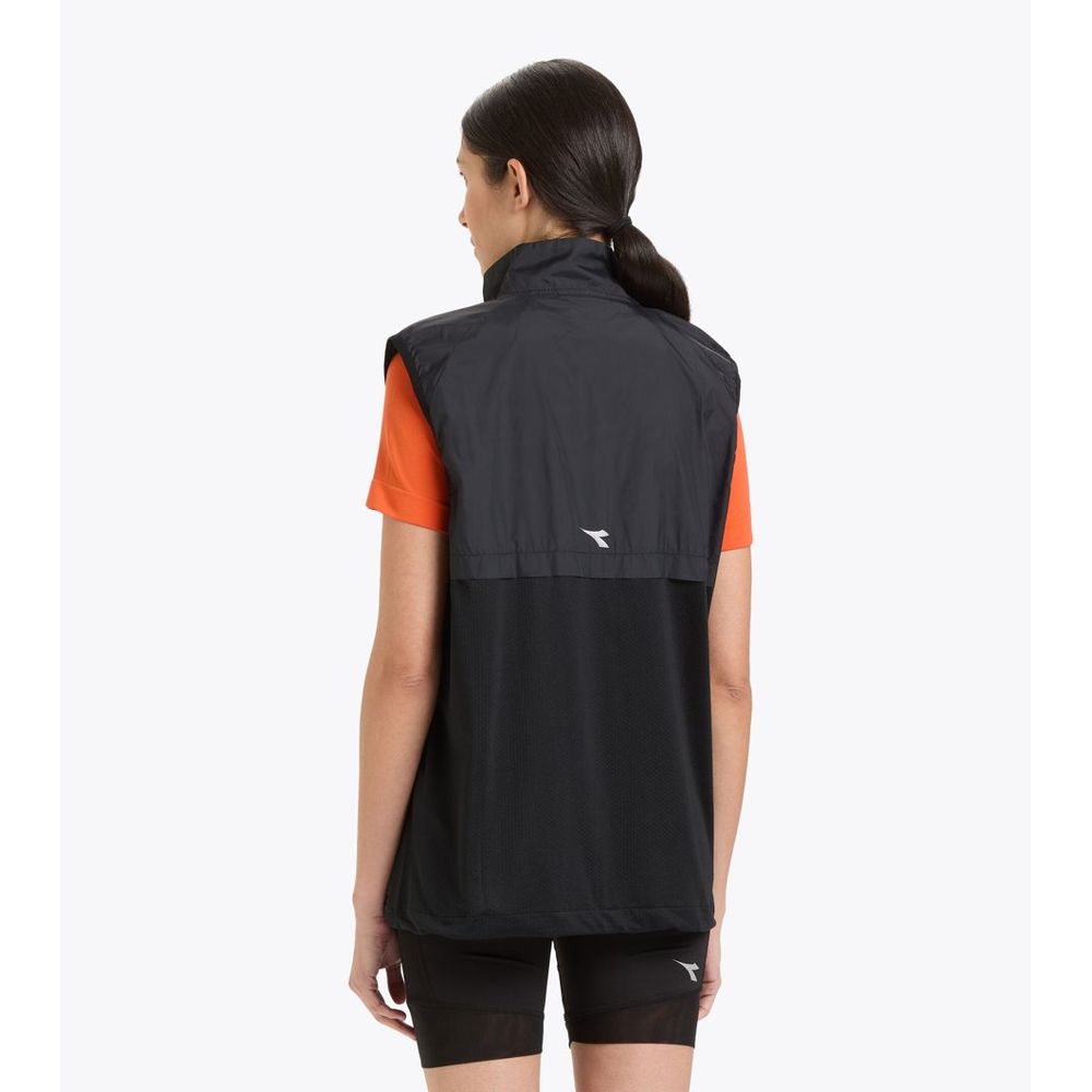Diadora Black Polyamide Waistcoat