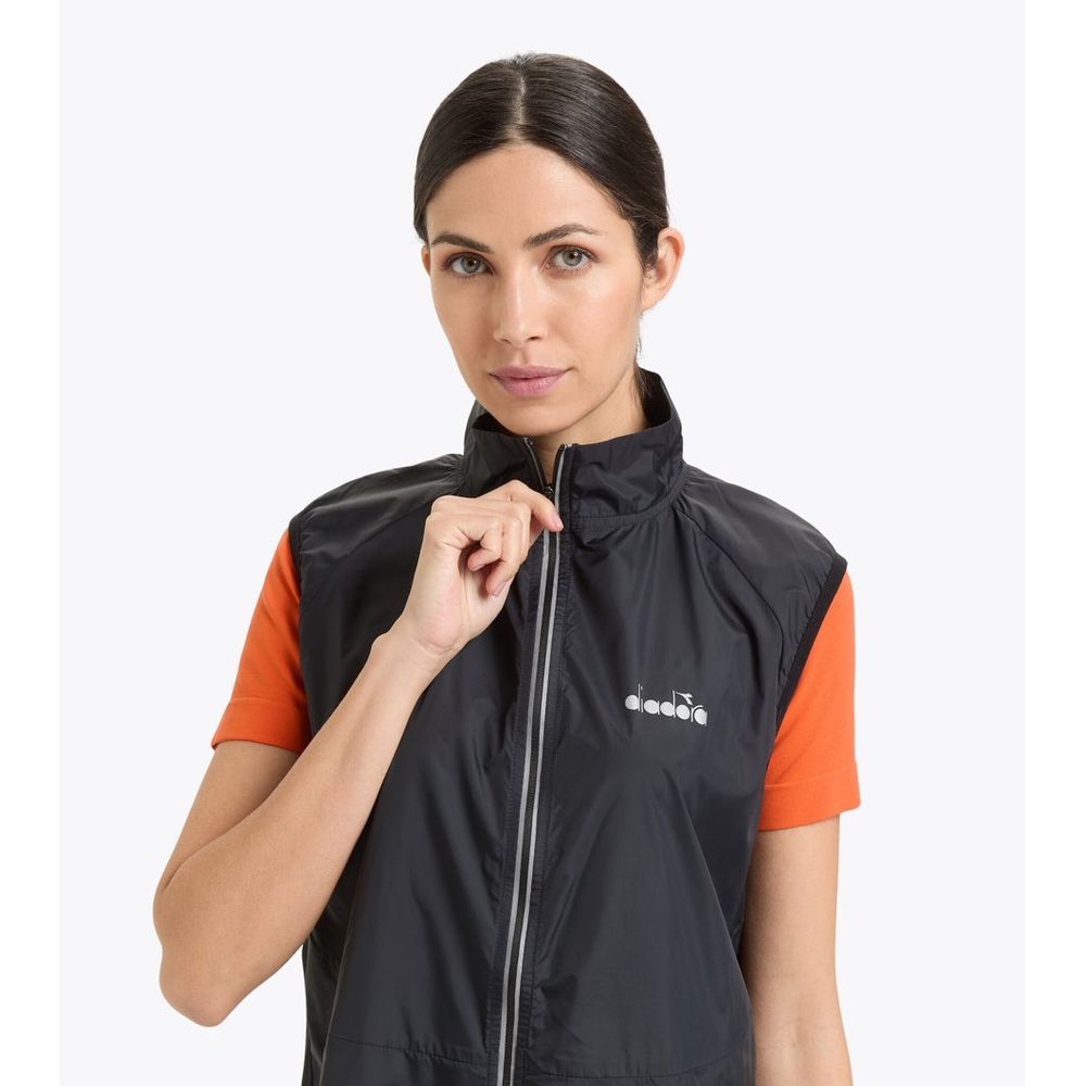 Diadora Black Polyamide Waistcoat