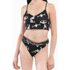 Moschino Black Cotton Pantie