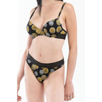 Moschino Black Cotton Pantie
