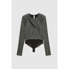 Patrizia Pepe Gold Polyester Bodysuit