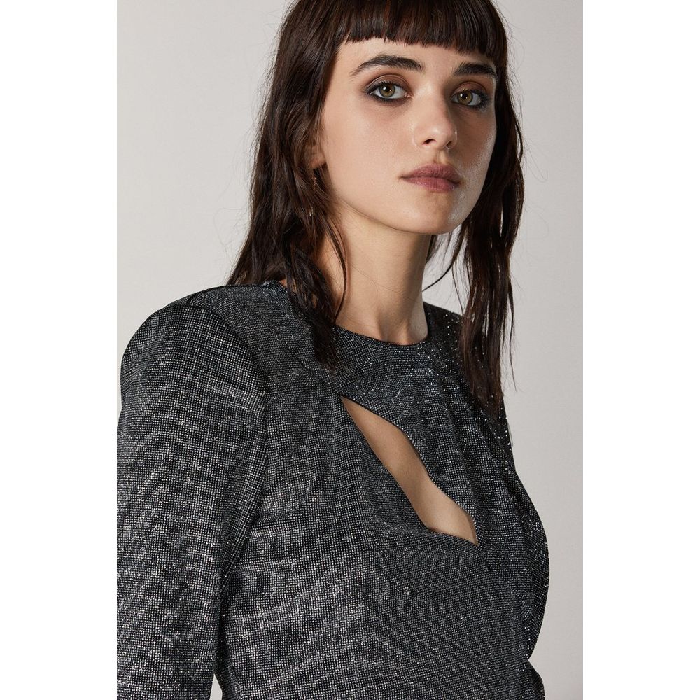 Patrizia Pepe Gold Polyester Bodysuit
