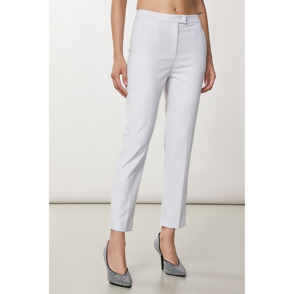 Patrizia Pepe White Polyester Casual Pants