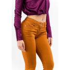 Patrizia Pepe Brown Cotton Skinny Jeans