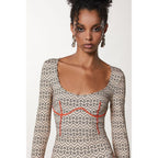 Patrizia Pepe Bicolor Polyamide Bodysuit
