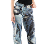 Moschino Multicolor Cotton Jeans Denim