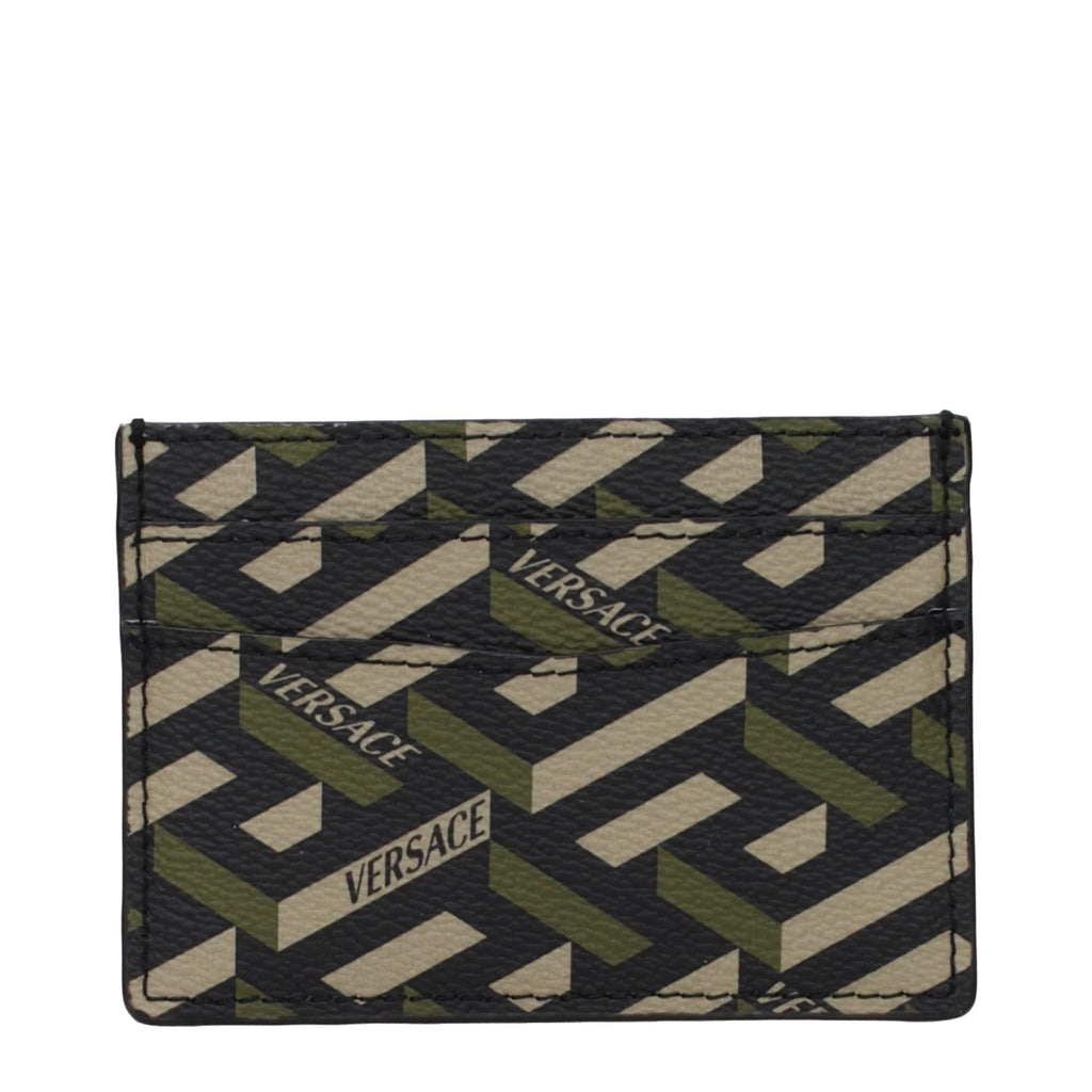 Versace Black Fabric Cardholder