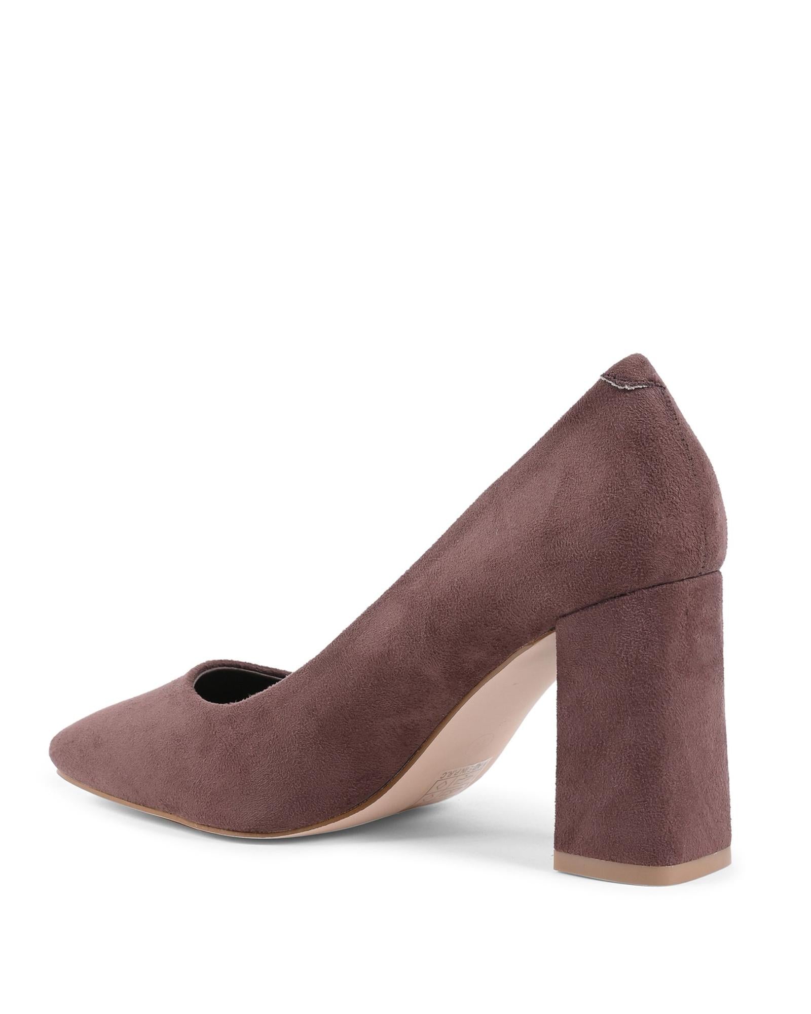 19V69 Italia Brown Fabric High Heel Pumps