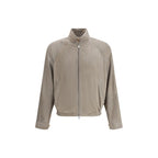 Brunello Cucinelli Bicolor Calf Leather Bos Taurus Full-Length Jacket