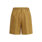 Forte_Forte Beige Linen Bermuda Shorts