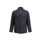 Brunello Cucinelli Gray Linen Dress Shirt