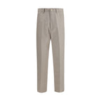 Brunello Cucinelli Beige Cotton Dress Pants