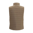 Brunello Cucinelli Beige Polyester Sleeveless Jacket