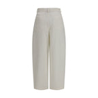 Brunello Cucinelli Beige Silk Casual Pants