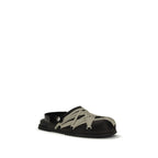 Rick Owens Black Calf Leather Bos Taurus Mules