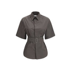 SA SU PHI Gray Cotton Shortsleeve Shirt