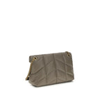 Saint Laurent Gray Lamb Leather Shoulder Bag