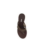 LE SILLA Brown Goatskin Stiletto Heel Sandals